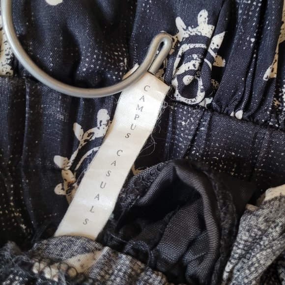 Campus Casuals Black Maxi Midi Elephant Print Skirt - Picture 8 of 8